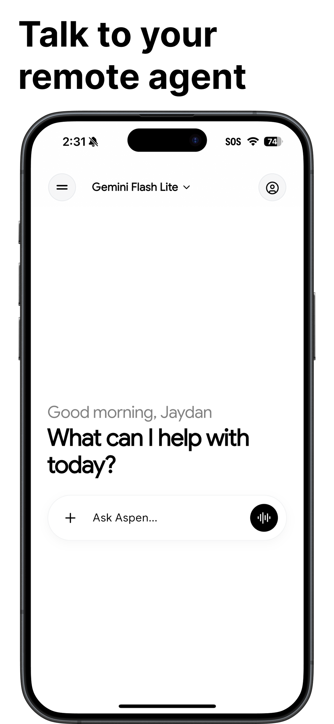 Aspen on iPhone — your AI agent home